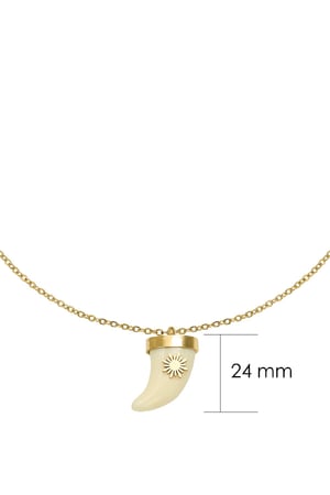 Collier Horn Blanc Acier inoxydable h5 Image2